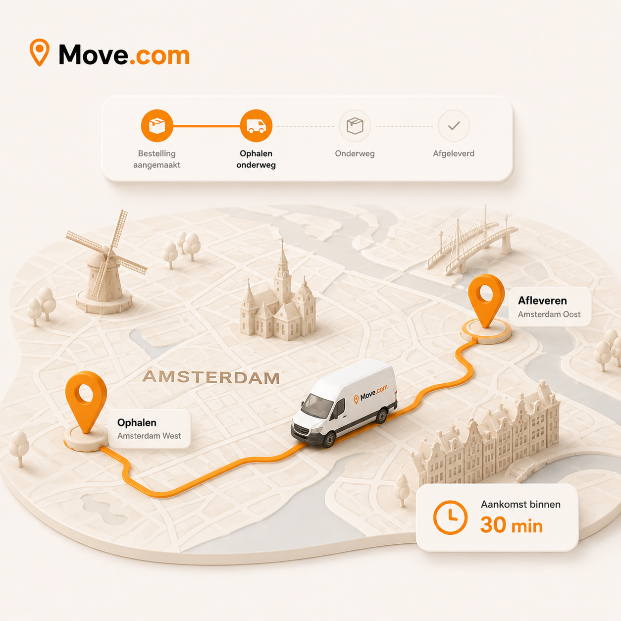Boek uw transport eenvoudig online bij Move.com